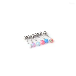 Stud Earrings 1Piece Colour Opal Stone Mini For Girls Stainless Steel Women Jewellery Ear Cuffs 0.8mmPiercing