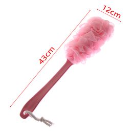 1PC Soft Mesh Long Handle Back Brush Exfoliating Sponge Scrubber Hanging Loofah Cleaner Body Bath Shower Bathroom Supplies