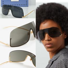 Mask Shaped Frame Sunglasses gold toned Large metal frame Designer Sunglasses GG1560S eyewear for women mask sunglasses for women UV400