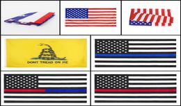 100pcs DHL America Stars and Stripes Flags USA Presidential Election Flag Dont Tread on Me Gadsden Flag Outdoor Stardard Size 150x1434858