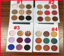 In stock 9 colors Eyeshadow Cosmetics 4 Styles pressed powder eye shadow Palette Bronze Burgundy Purple blue honey Makeup Fa9271558