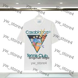 Casa Blanca Shirt Designer Casablanc Shirts Fashion Men Casual T-Shirts Man Clothing Street T-Shirts Tennis Club Casablancas T Shirts Shorts Sleeve Clothes a9a1