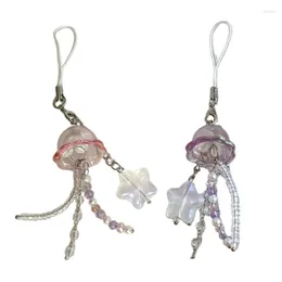 Keychains Phone Strap Y2K Charm Keychain Jellyfish Star For Women Girls