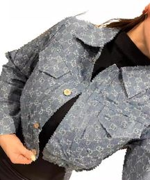 Designer Women Jackets NEW For Letter Luxury Denim Cloth Short Jackets Women Designer Print Jacket Coats