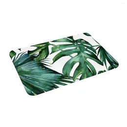 Carpets Palm Leaves 24" X 16" Non Slip Absorbent Memory Foam Bath Mat For Home Decor/Kitchen/Entry/Indoor/Outdoor/Living Room