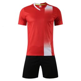 Summer Mens Short Sleeve Soccer Jersey Quick Drying Football Suits Tights Training Competition Breathable Uniforms Sets 240523