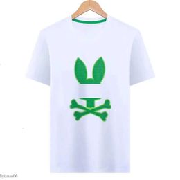 Psyco Bunny Shirt 2024 Psyco Bunny Shirts American Designer Skull Rabbit Pattern Cotton Tshirt Tees Men Women Business Casual Short Sleeves Summer T-Shirt 959