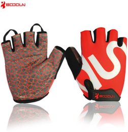 BOODUN cycling gym gloves men women body building dumbbell fitness gloves half finger anti slip weight lifting sport training bowl1190385