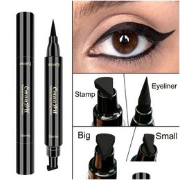 Eyeliner Cmaadu Wing Stamp Pen Liner Seals Stamps Waterproof Double Head Big And Small Two Size For Select Makeup Eyeliners Drop Deliv Otnxz