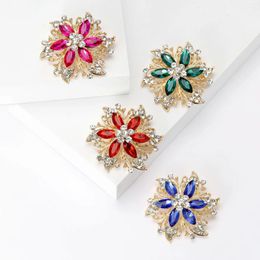 Brooches Beaut&Berry Design Rhinestone Flower For Women Unisex Plant Pins Office Party Casual Accessories Gifts