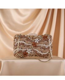 Silver Gold Black Crystal Diamond Beading clutch Purse Women Wedding Party Evening Bag Clutch bags Bolsos chain shoulder bag