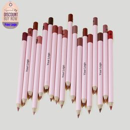 Waterproof Pink Brown Lip Liner Pencil Private Label Long Lasting Pigment Creamy Lipliner Makeup Custom 240517