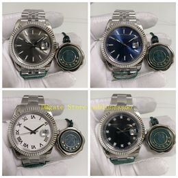 15 Colour Real Photo 904L Steel Expensive Watch Automatic Mens 41mm Date Black Green Blue White Grey Diamond Dial V12 Fluted Bezel 2813 200S
