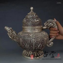 Decorative Figurines Antique Bronze Ware White Copper Brass Silver Plated Large Collection Pot Ornaments Tea Pots Water Bottles Craf