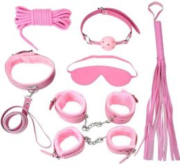 BDSM Bondage Extreme Restraints Housewife 7 In 1 Sex Play Kit Faux Leather Fetish Wrist Ankle Cuffs Sex Toys for Couples GN33230504450060