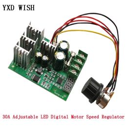 DC 10-60V DC Motor Speed Regulator 12V 24V 36V 48V High Power Drive Module Motor Speed Controller PWM Current Regulator 20A 30A