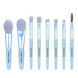 Private Label Makeup Brushes Matte 8pcs Mini Makeup Brush Set Portable Beauty Tools