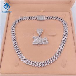 Custom Pass Diamond Tester Sterling Sier Cuban Chain VVS Moisasnite Hip Hop Pendant