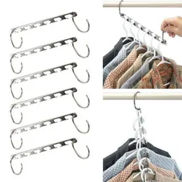 Hangers Multi-functional 9 Hole Clothes Hanger Hanging Chain Cloth Closet Shirts Save Space Organiser