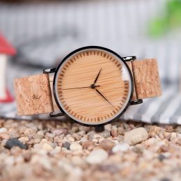 BOBO BIRD Wood Watch Men Bamboo Relogio Masculino Wristwatch With Leather Band Silicone Strap Great Gift