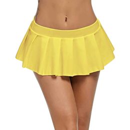 Skirts Sexy Woman Skirts Pleated Skirt Schoolgirl Micro Short Ladies Sweet Cosplay Party Clubwear Come Ball Gown Skirts S245315