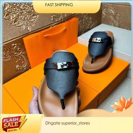 Empire Designer Sandals For Mens Classic Leather Flip Flops Sandles Man Flat Heels Summer Beach Walk Shoes Slides Slippers Luxury Mules Size 38-46 24ss