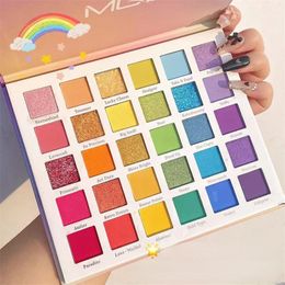 30 Colors Rainbow Eye Shadow Palette Practical Make Up Safe Lightweight Makeup Dream Eyeshadow Children Stage Wholesale 240523