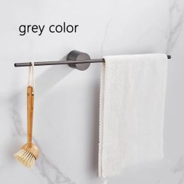 40/50cm Movable Towel Rack Towel Hanger Bath Towel Holder Wall Towel Bar Space Aluminum Bathroom Shelf Kitchen Storage Rack