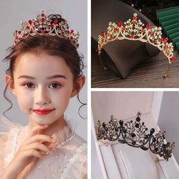 Prinzessin Crystal Tiaras und Kronen Stirnband Kid Girls Braut Prom Crown Hochzeitsfeier Zubehör Haarschmuck L2405