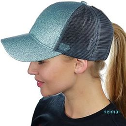 Fashion Glitter Ball Cap For Women Mesh Breathable Summer Sun Hat Outdoor Sports Baseball Cap 12 Colors