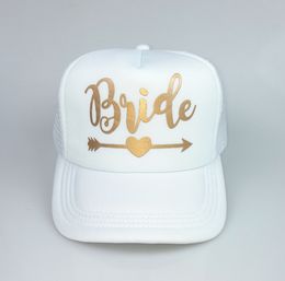 C&Fung Bride Tribe Bachelorette Snapback Trucker Hat Cap Team Bride gold letters Arrow bride to be bride tribe baseball hats