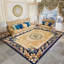 Carpets Luxury Wool For Living Room Villa Decoration Bedroom Carpet Sofa Coffee Table Rug Thick Study Floor Mat Large Rugs