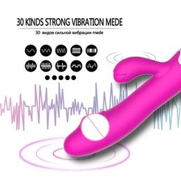 WOMEN 30 Frequency Vibrating Stick Female Silicone Simulation g Spot Double Vibration Av Stick Masturbation Massager Adult Fun