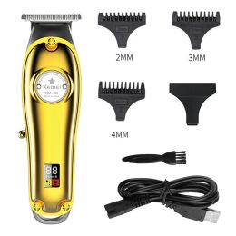 Kemei Metal Professional Hair Clipper Combo Men Shaver Electric Barber Hair Trimmer Beard Hair Cutting Machine Combo Style Tools