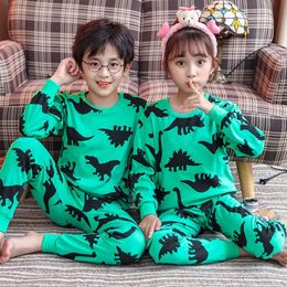 Baby Girls Pamas Winter Long Sleeved's Clothing ملابس النوم في سن المراهقة Pama Cotton Pajamas مجموعات للأطفال 6 8 10 12 14 سنة L2405