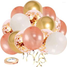 Party Decoration 50Pcs/Lot Rose Gold Confetti Latex Balloons White Balloon 12 Inch Birthday Wedding Decorations Baby Shower