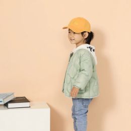 特大の子供ジャケットが秋の冬の女の赤ちゃんライトウェイトキッズパフパーカーのティーンエイジャーダックダウンコート幼児のアウターウェア