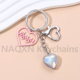 Y2k Punk Heart Fire Keychain Pretty Love Gift For Sweet Cool Girl Bag Decoration Handmade Jewelry Set
