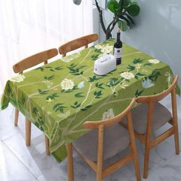 Table Cloth Greed Chinoiserie Garden Rectangular Household Dining Tablecloth For Home Textile Kitchen Decor Oil-proof