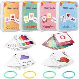 Learning Flashcards ABC Numbers Fruit Animal Body Educational Toys Classroom Aids Montessori Learning English Word Card for Kids