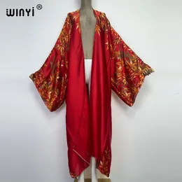 Africa Bright Fashion Printing Sexy Elegant Beach Bohemian Long Cardigan Cover-up Boho Maxi Holiday Party Kimono Dress