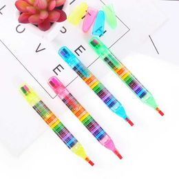 Crayon Pencils Creative 20colors Crayon Student Drawing Colourful Pencil Multicolor Art Kawaii Writing Pen Childrens Gifts School Stationery Supplies Gifts WX5.23