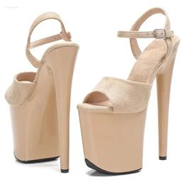 Sexy Flock 20cm/8inches Sandals LAIJIANJINXIA Fashion Exotic High Heel Platform Party Women Modern Pole Dance 7a6