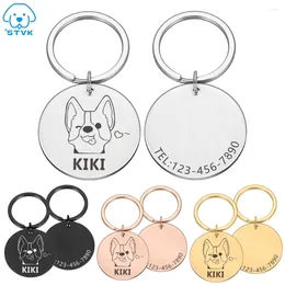 Dog Tag Personalized ID Tags Engraved Metal For Small Dogs Name Collar Pet Customized Puppy Collars Accessories