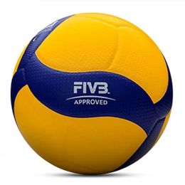 Indoor Volleyball High Quality Leather PU Soft Beach Hard V200W V300W V330W Training Game Ball 240511