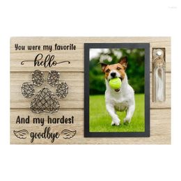 Dog Apparel Dogs Cats Loss Gift Picture Frame Elegant Sympathy Pet Memorial Po With Small Glass Bottle For