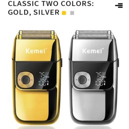 Kemei Professional Hair Beard Electric Shaver For Men Metal Housing Electric Razor Washable Head Shaving Machine Rechargeable