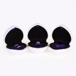 Jewellery Pouches Heart Shape LED Box Necklace Holder Earrings Ear Studs Ring With Lid Gift Packaging Case Boxes For Wedding