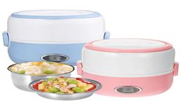 230W 1 3L Portable Electric Stainless Steel Lunch Bento Box Picnic Bag Heated Food Storage Warmer Container269q3373504