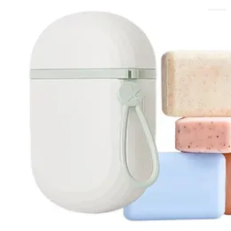 Storage Boxes Portable Sealed Round Shampoo Bar Soap Holder Box Detachable Container Quick Draining For Home Travel Supplies Bathroom Shower